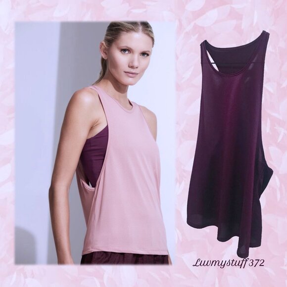 Good enough for the MONA LISA!🎾🌹 Cute Lululemon Tank in Burgundy Maroon Purple - Picture 4 of 8